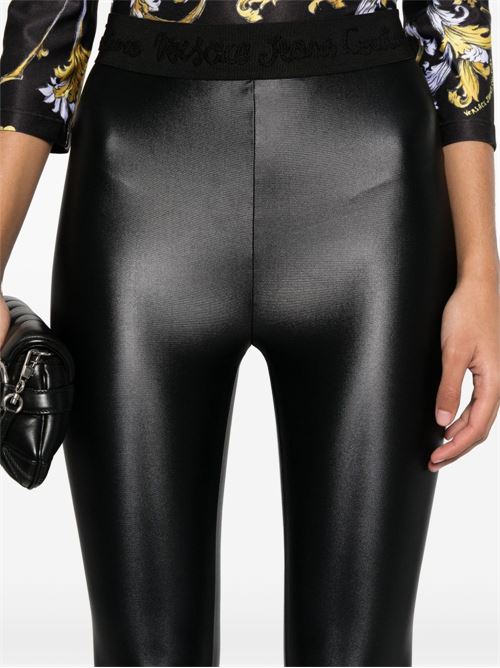 Leggings donna nero lucido Versace jeans Couture | 78HAC101J0062899